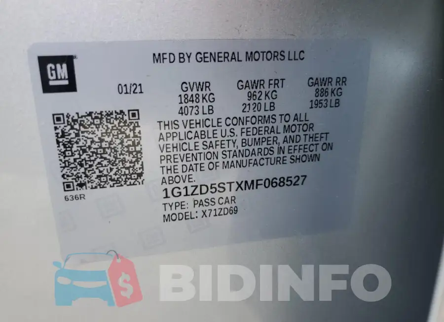1G1ZD5STXMF068527 Photo# 13