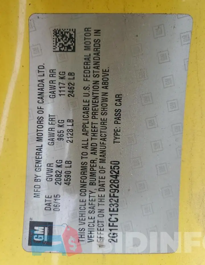 2G1FC1E32F9284250 Photo# 12