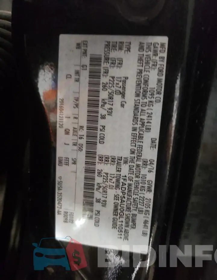 1FADP5AU0GL110511 Photo# 12