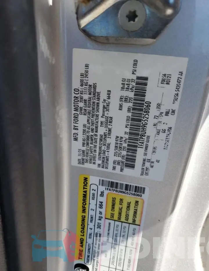 1FATP8UH9G5258060 Photo# 12