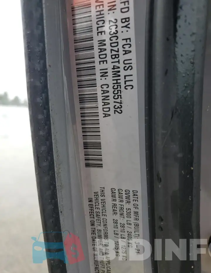 2C3CDZBT4MH555732 Photo# 12