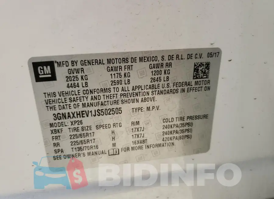 3GNAXHEV1JS502505 Photo# 13