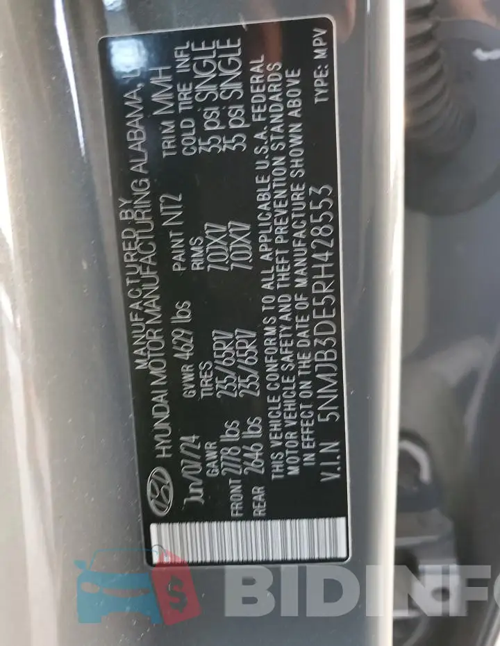 5NMJB3DE5RH428553 Photo# 13