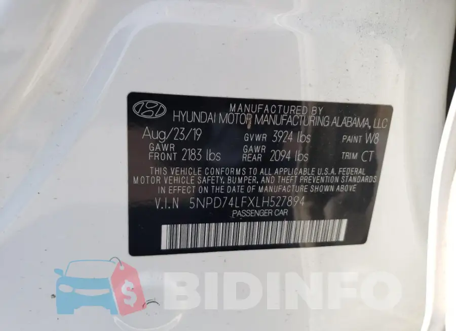 5NPD74LFXLH527894 Photo# 12