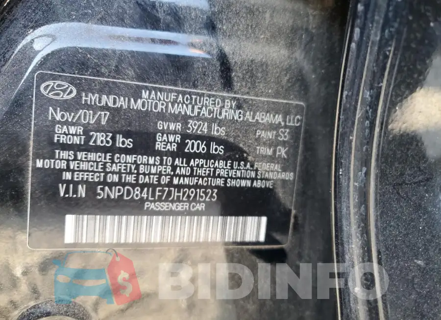 5NPD84LF7JH291523 Photo# 12