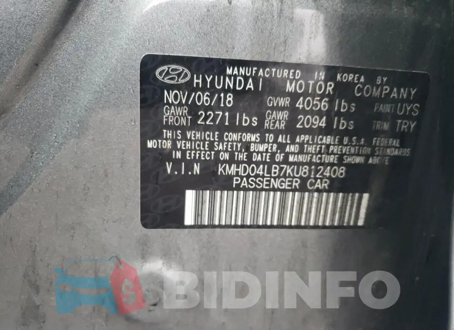 KMHD04LB7KU812408 Photo# 12