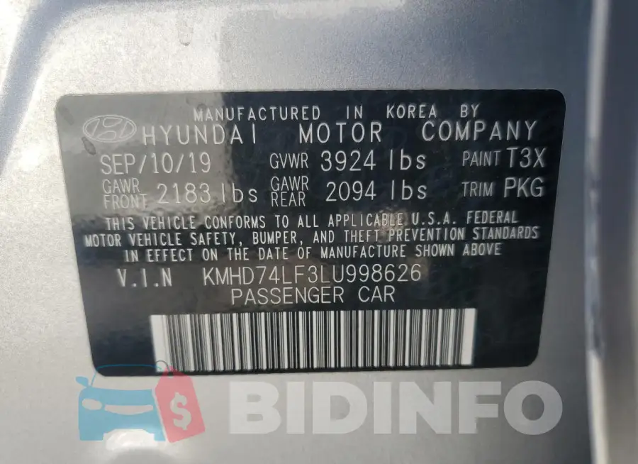 KMHD74LF3LU998626 Photo# 13