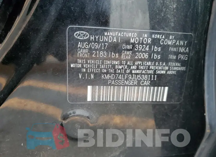 KMHD74LF9JU538111 Photo# 12