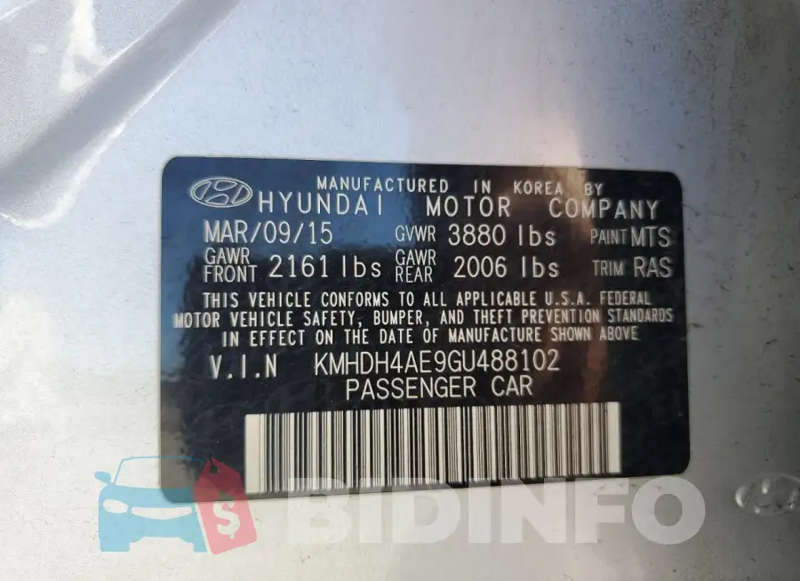 KMHDH4AE9GU488102 Photo# 13