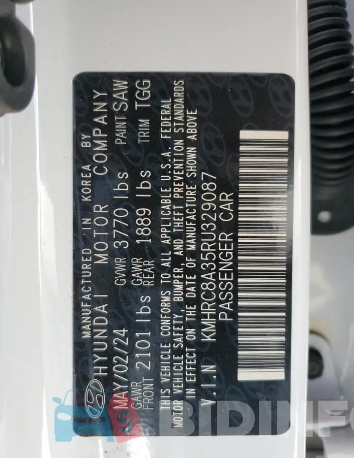 KMHRC8A35RU329087 Photo# 14