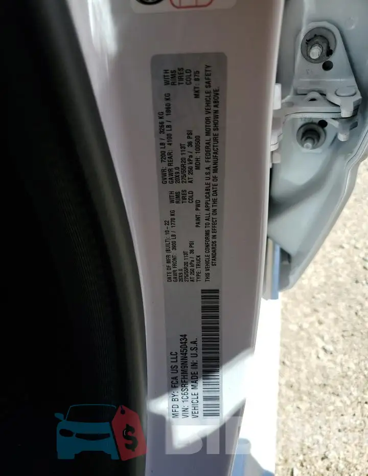 1C6SRFHM9NN450434 Photo# 13