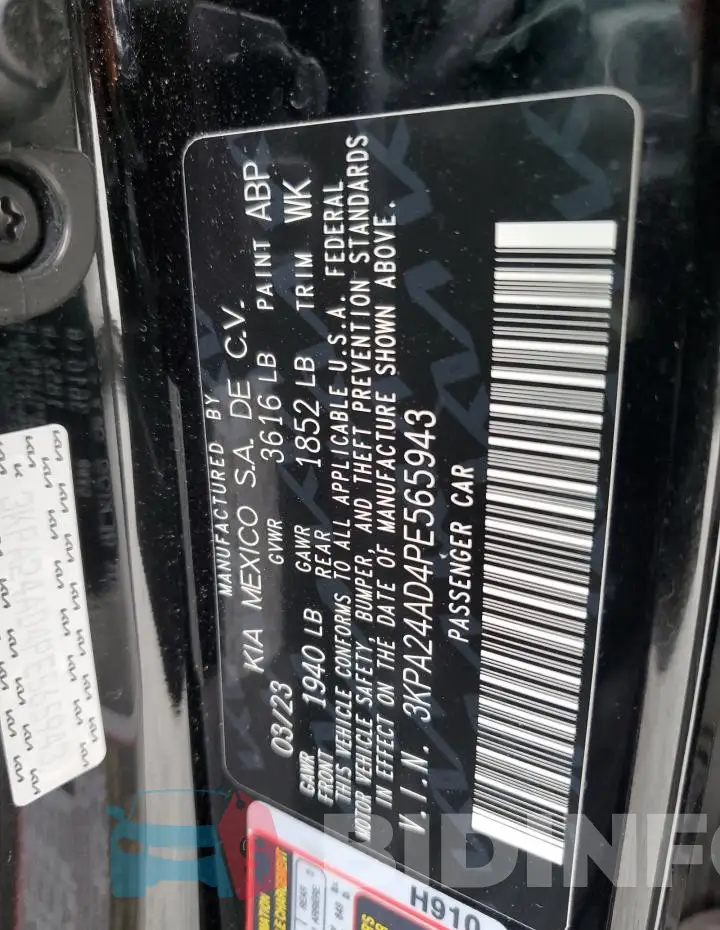 3KPA24AD4PE565943 Photo# 12