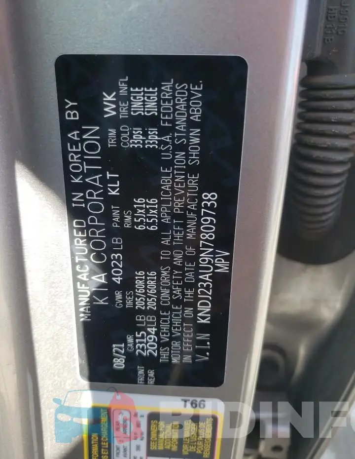 KNDJ23AU9N7809738 Photo# 13