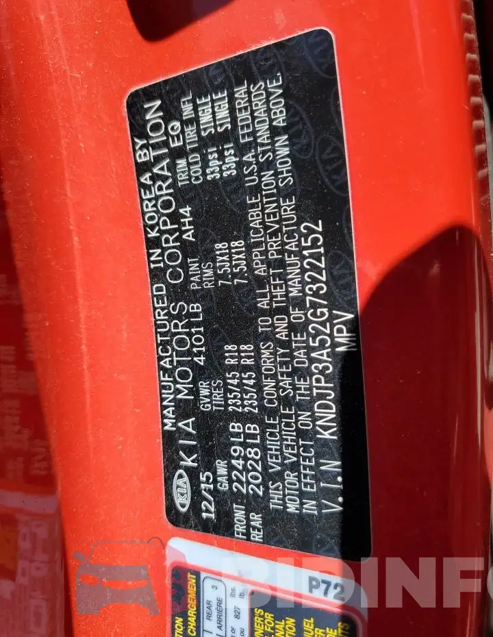 KNDJP3A52G7322152 Photo# 12