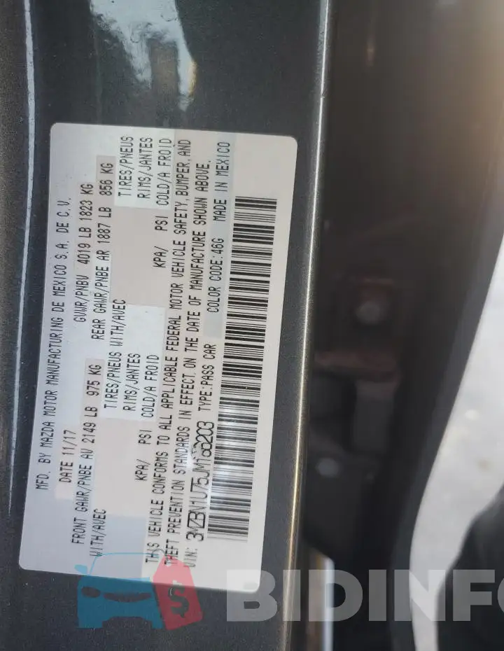 3MZBN1U75JM186203 Photo# 12