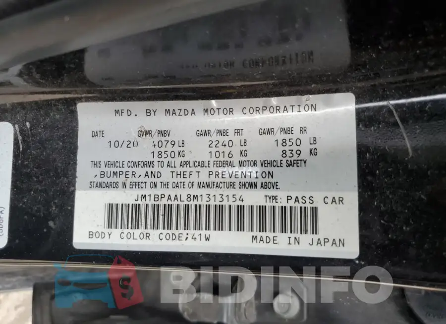 JM1BPAAL8M1313154 Photo# 12