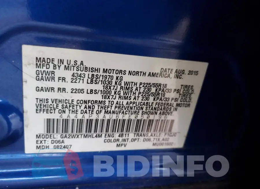 4A4AP3AU6FE050196 Photo# 12