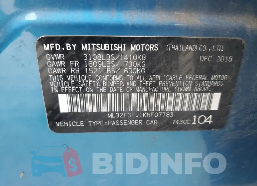 ML32F3FJ1KHF07783 Photo# 12