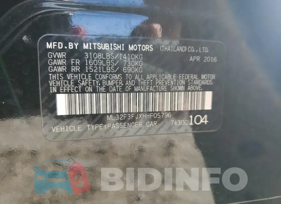 ML32F3FJXHHF05796 Photo# 12