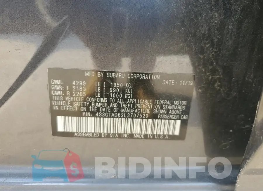 4S3GTAD62L3707520 Photo# 12