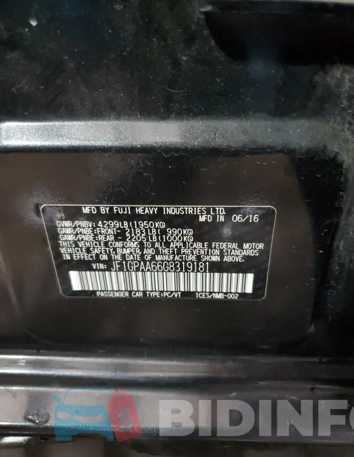 JF1GPAA66G8319181 Photo# 12