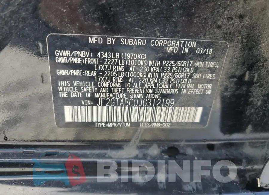 JF2GTABC0JG312199 Photo# 12