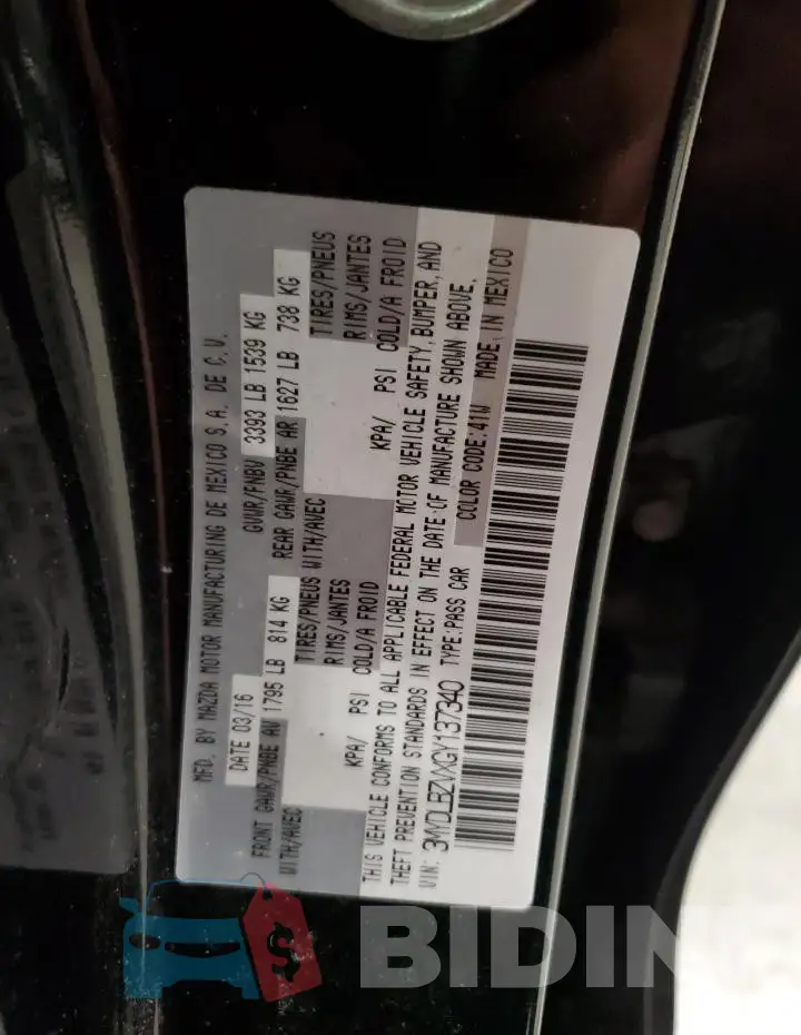 3MYDLBZVXGY137340 Photo# 12