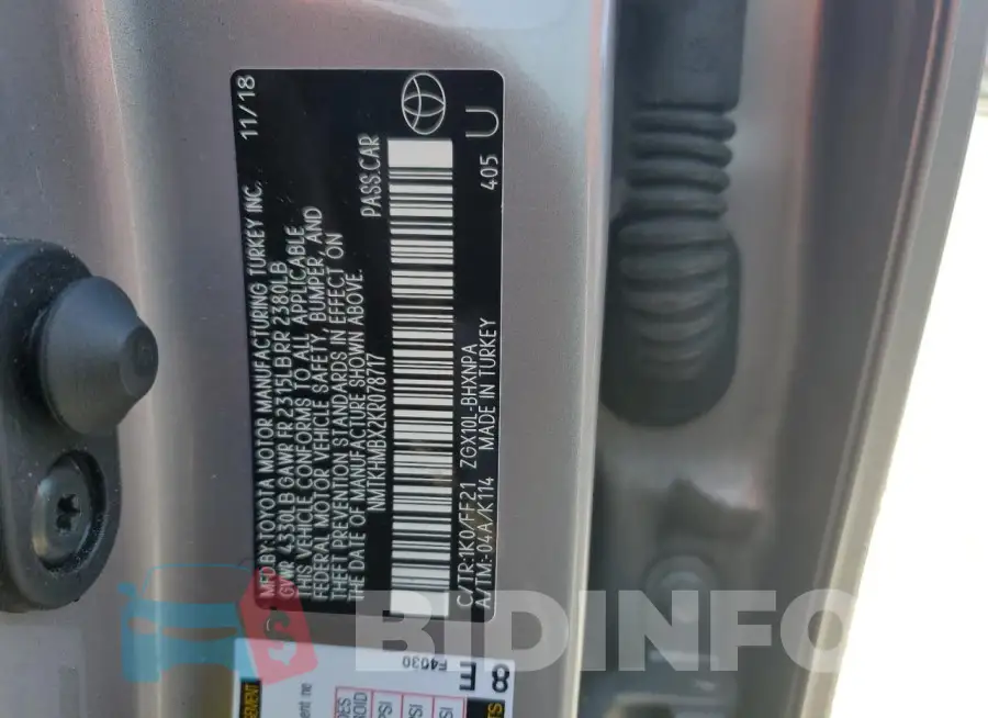 NMTKHMBX2KR078717 Photo# 12