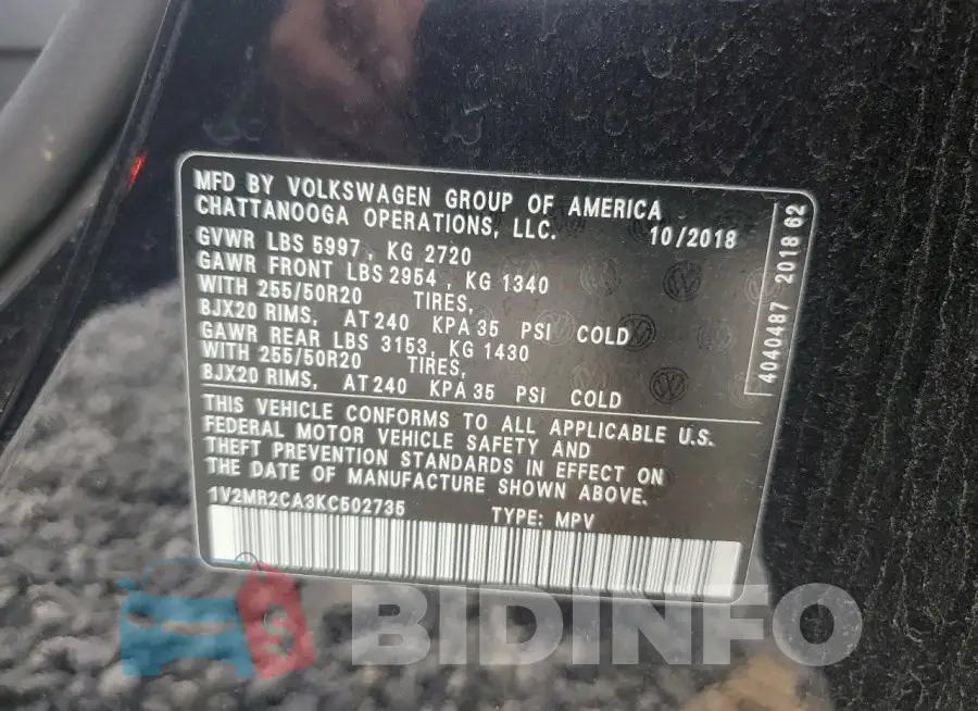 1V2MR2CA3KC502735 Photo# 13