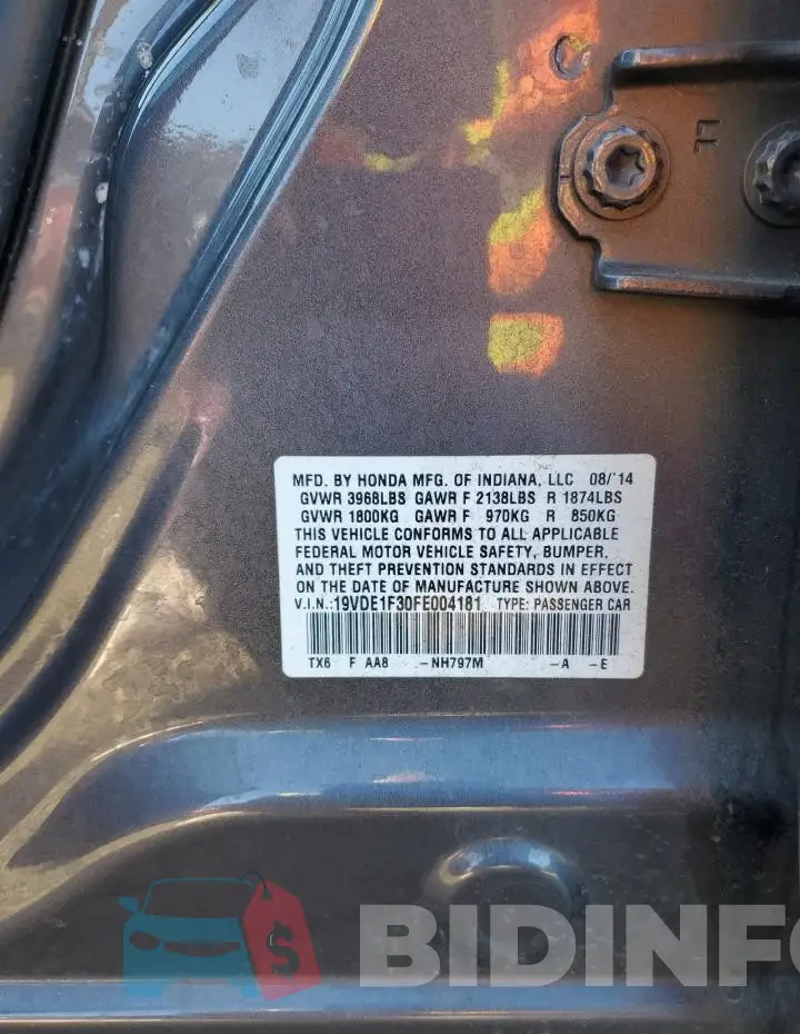 19VDE1F30FE004181 Photo# 13