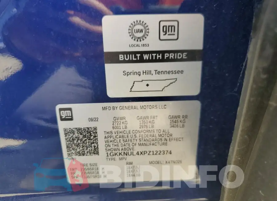 1GKKNUL4XPZ122374 Photo# 13
