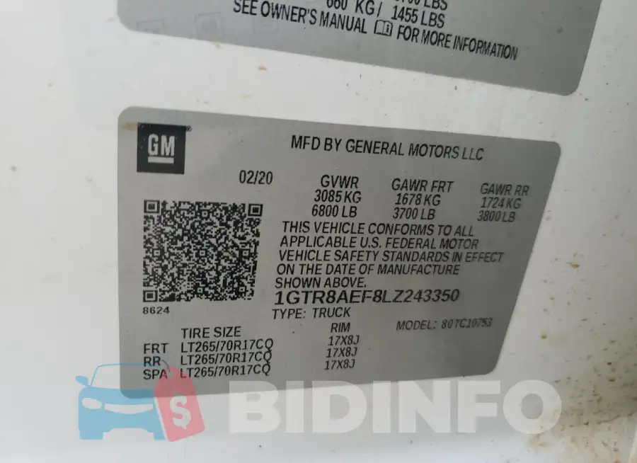 1GTR8AEF8LZ243350 Photo# 12
