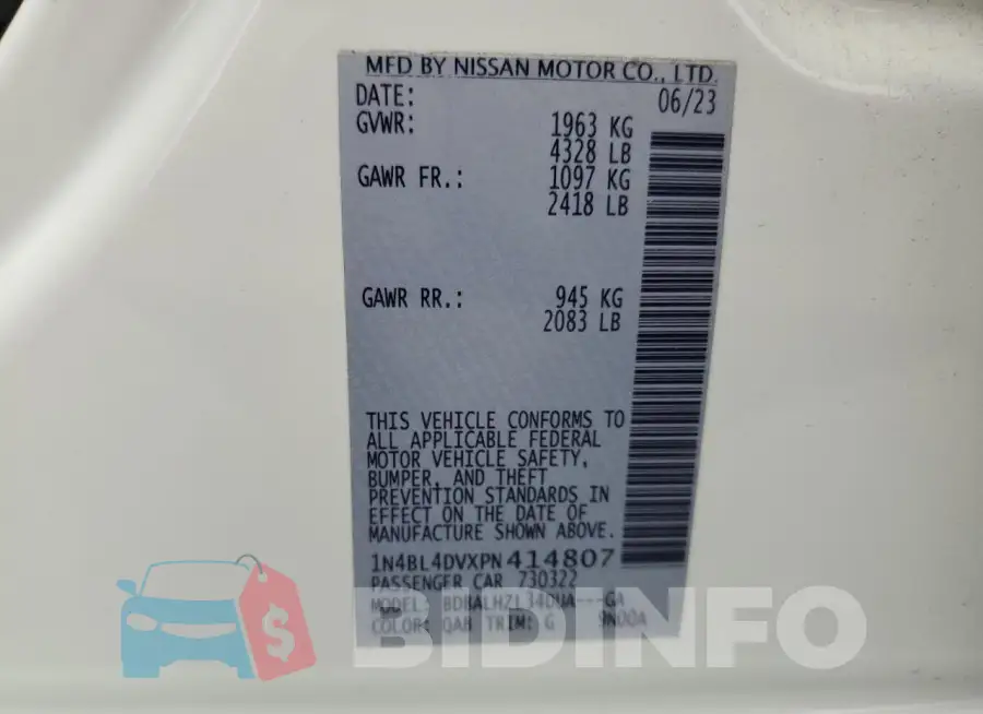 1N4BL4DVXPN414807 Photo# 12