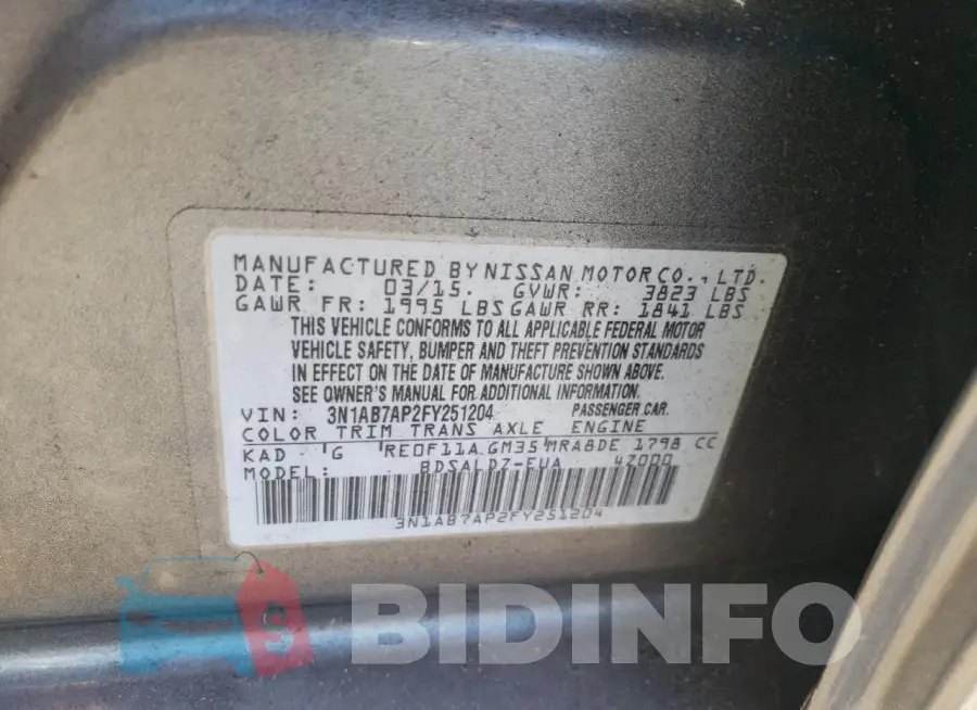 3N1AB7AP2FY251204 Photo# 12