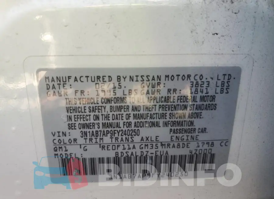 3N1AB7AP9FY240250 Photo# 14