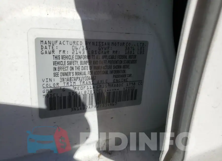3N1AB7APXJY334467 Photo# 13