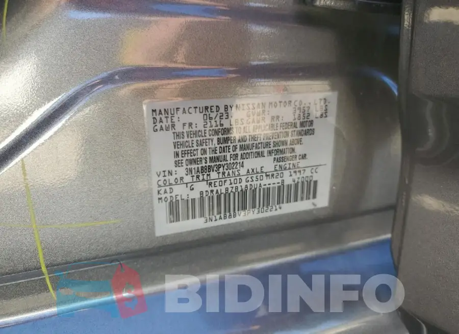 3N1AB8BV3PY302214 Photo# 12