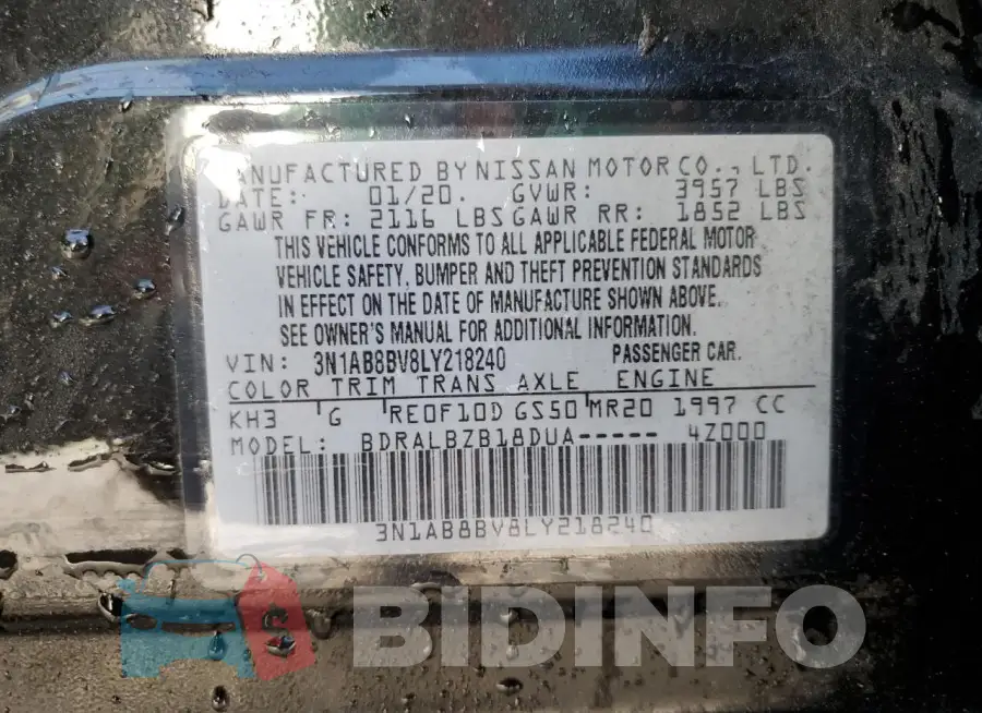 3N1AB8BV8LY218240 Photo# 12