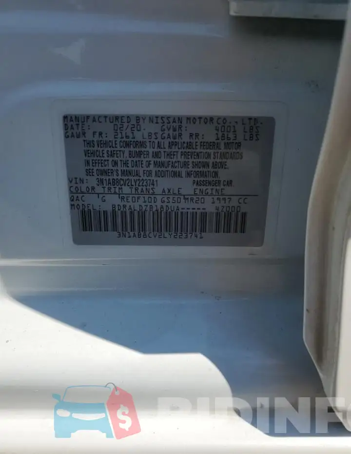 3N1AB8CV2LY223741 Photo# 13