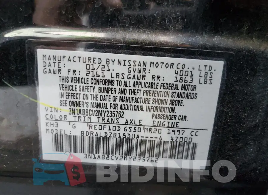 3N1AB8CV2MY235762 Photo# 12