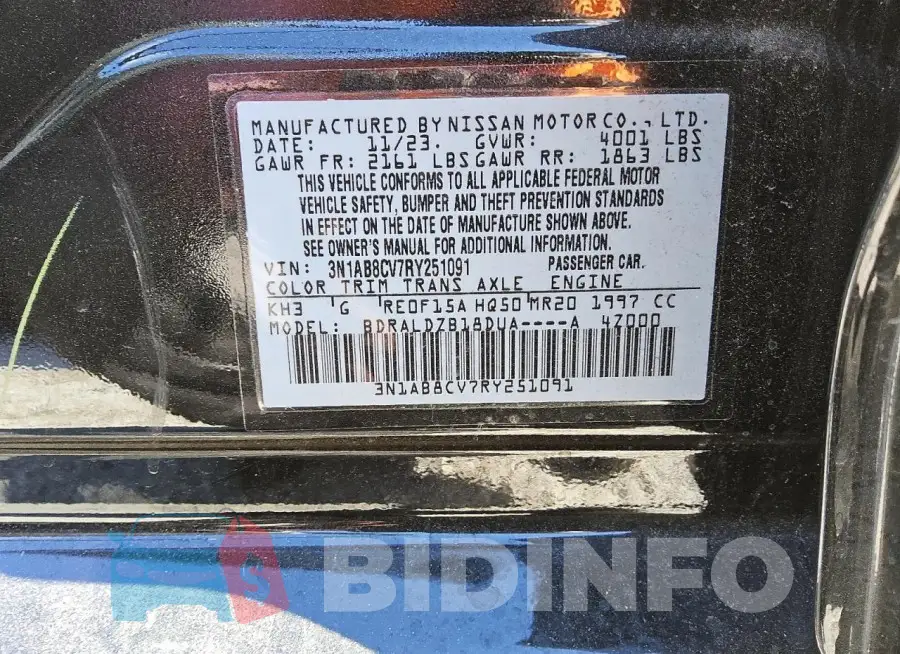3N1AB8CV7RY251091 Photo# 12