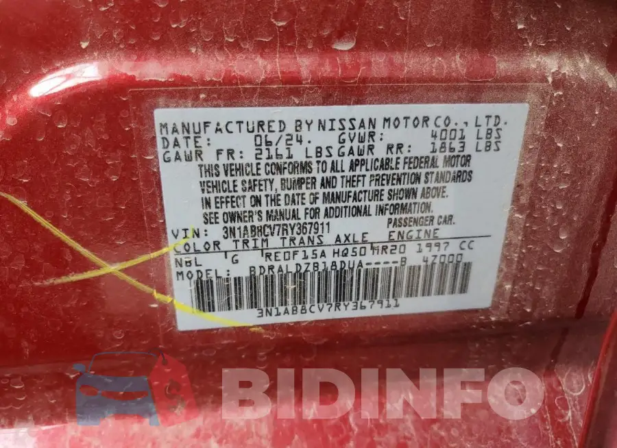 3N1AB8CV7RY367911 Photo# 13