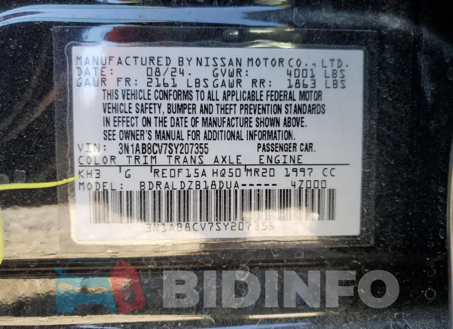 3N1AB8CV7SY207355 Photo# 12