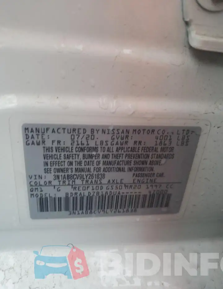 3N1AB8CV9LY261838 Photo# 12