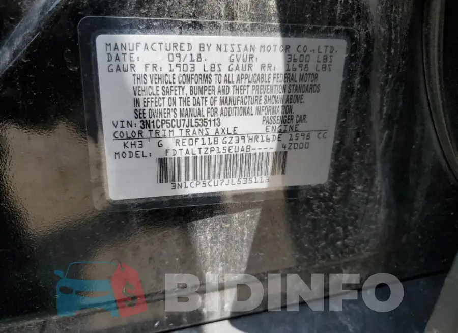 3N1CP5CU7JL535113 Photo# 13