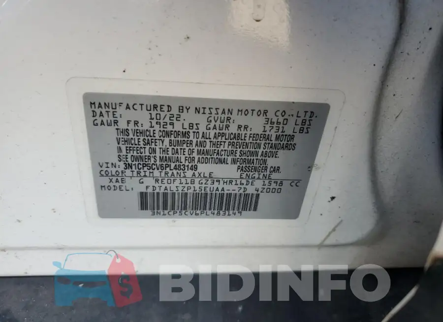 3N1CP5CV6PL483149 Photo# 14