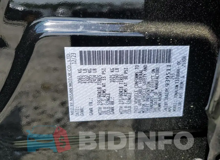 5N1BT3BA1PC939511 Photo# 13