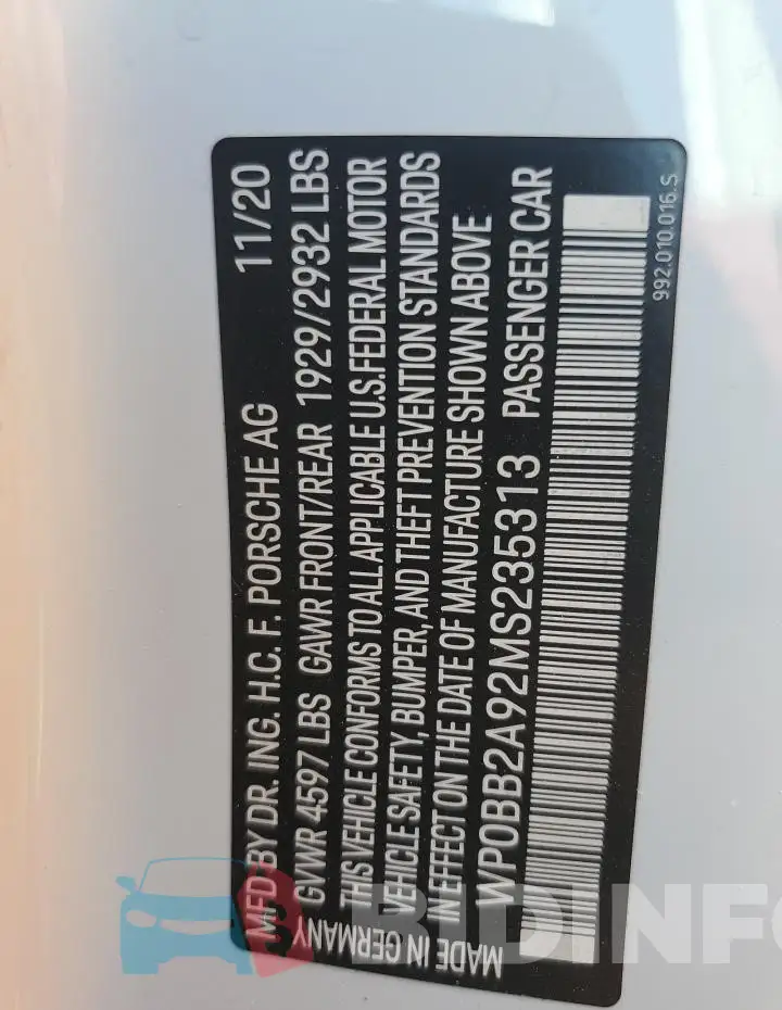 WP0BB2A92MS235313 Photo# 13