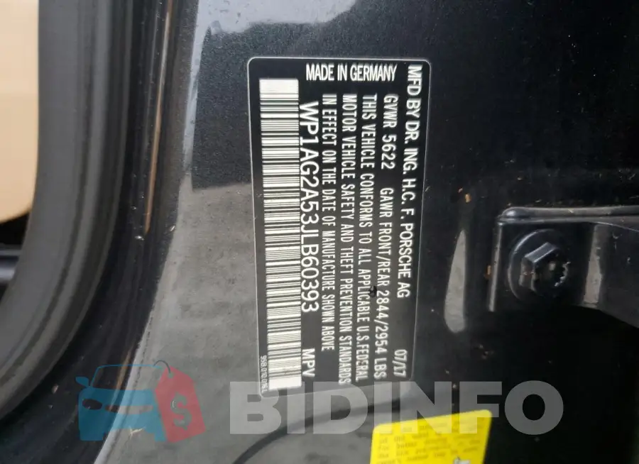 WP1AG2A53JLB60393 Photo# 14