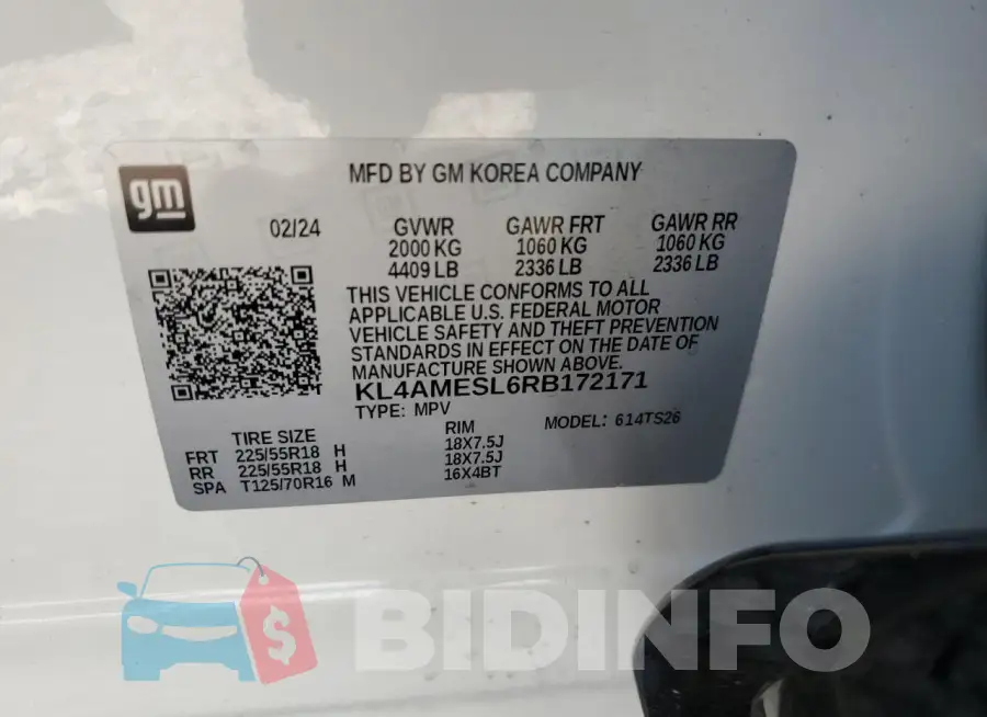 KL4AMESL6RB172171 Photo# 14